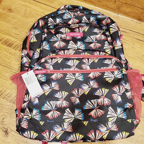 Vera Bradley Bags Lighten Up Large Essential Backpack Art Butterflies Black Vera Bradley